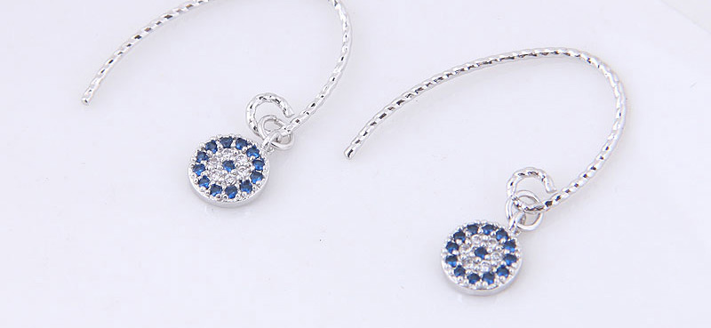 Fashion Silver Color Round Shape Decorated Earrings,Drop Earrings