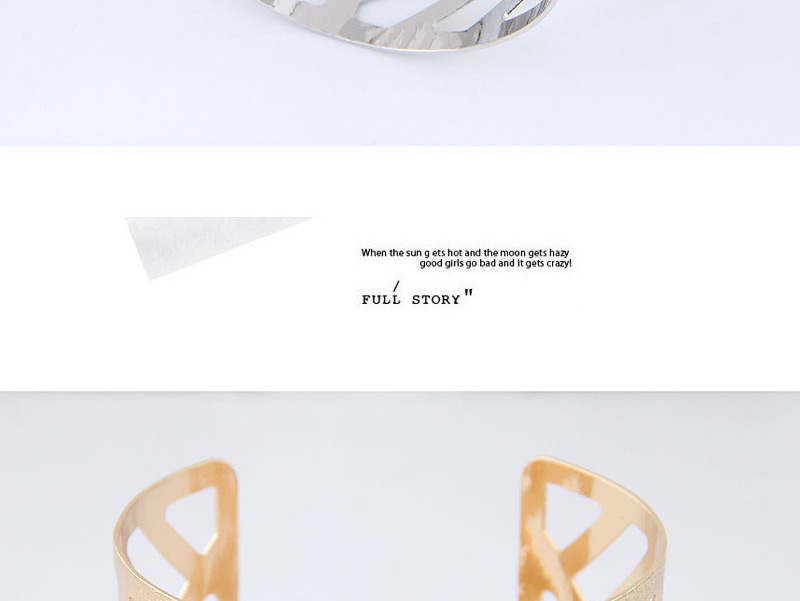 Fashion Gold Color Hollow Out Design Opening Bracelet,Bib Necklaces