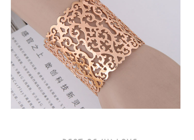 Fashion Rose Gold Hollow Out Design Opening Bracelet,Fashion Bangles