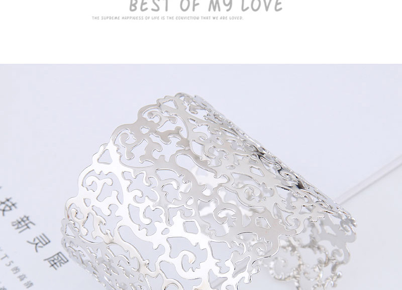 Fashion Silver Color Hollow Out Design Opening Bracelet,Fashion Bangles