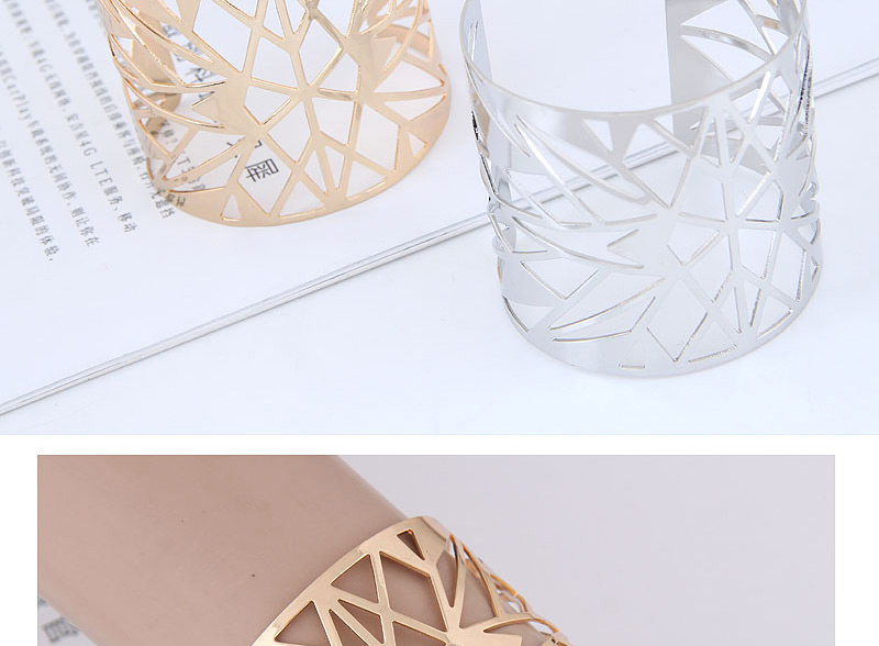 Fashion Gold Color Hollow Out Design Pure Color Opening Bracelet,Fashion Bangles
