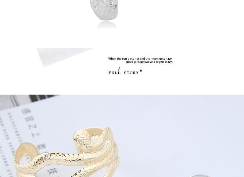 Fashion Silver Color Snake Shape Decorated Opening Bracelet,Fashion Bangles