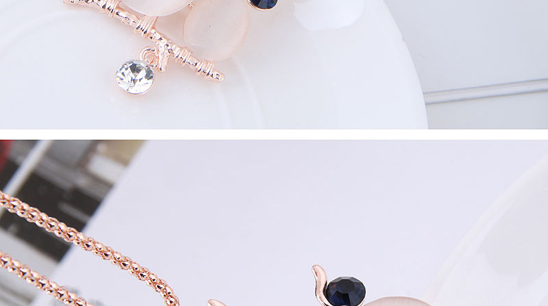 Fashion Rose Gold Waterdrop Shape Decorated Necklace,Pendants