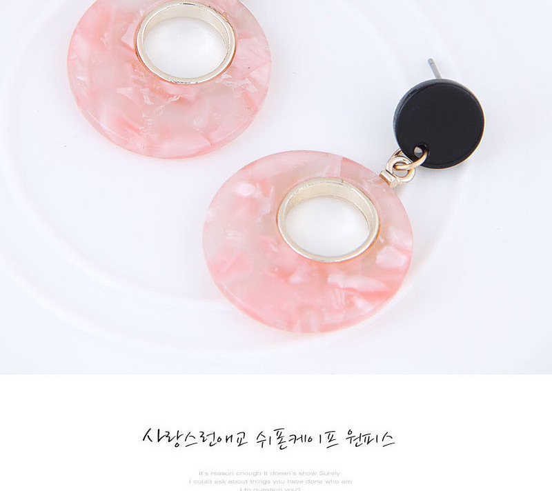 Simple Pink Round Shape Decorated Earrings,Drop Earrings