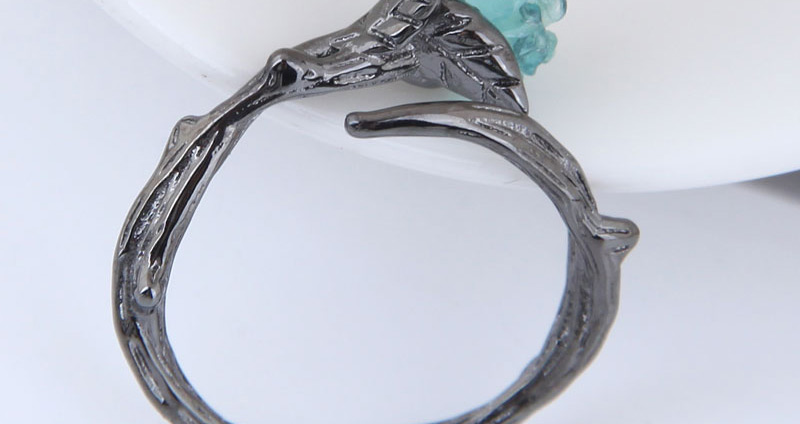 Fashion Black Flower Shape Decorated Ring,Fashion Rings