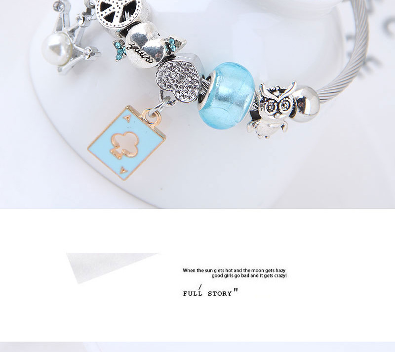Fashion Silver Color+blue Crown Shape Decorated Bracelet,Fashion Bracelets
