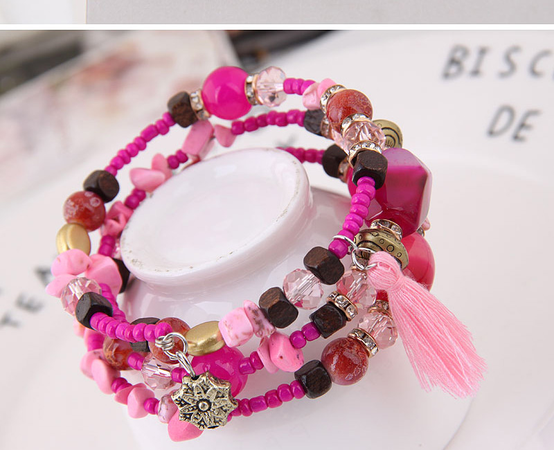 Fashion Multi-color Tassel Decorated Multi-layer Bracelet,Fashion Bracelets