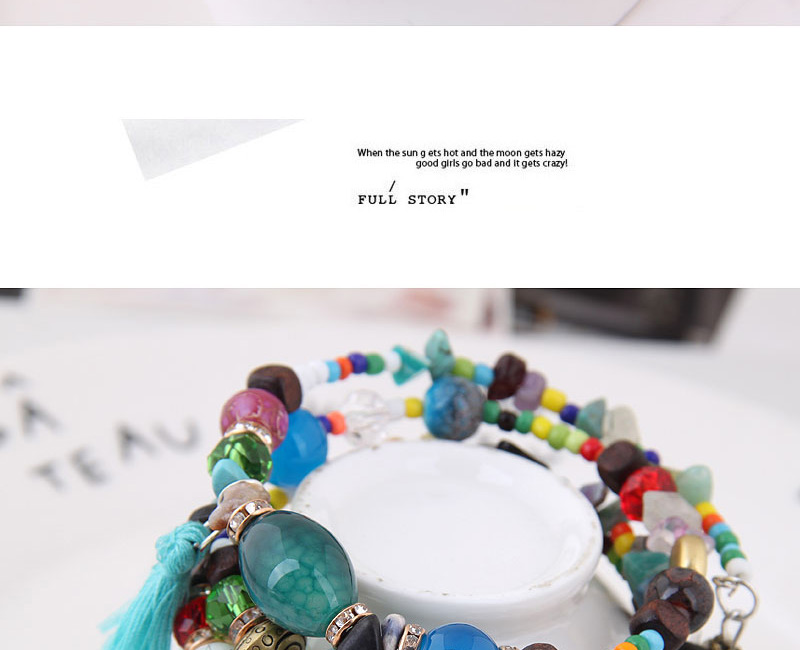 Fashion Gray Tassel Decorated Multi-layer Bracelet,Fashion Bracelets