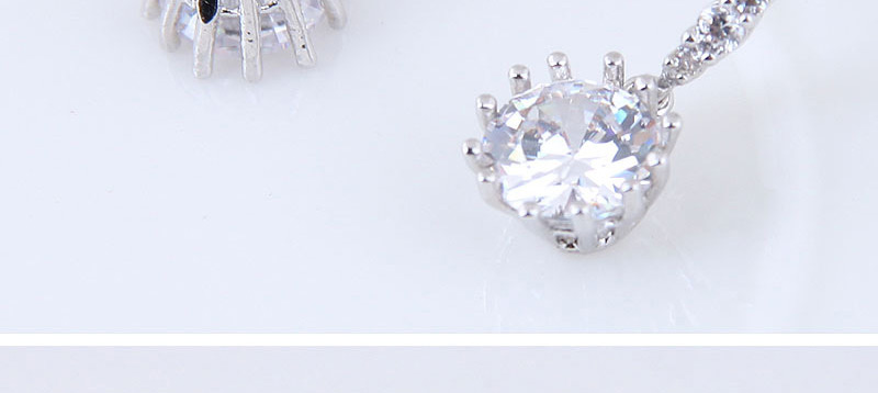 Fashion Silver Color Diamond Decorated Earrings,Stud Earrings