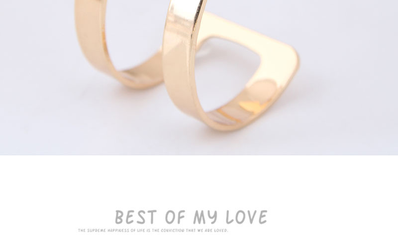 Elegant Gold Color Pure Color Design Opening Bracelet,Fashion Bangles