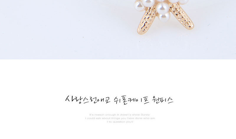 Elegant Gold Color Starfish Shape Design Pure Color Earrings,Stud Earrings