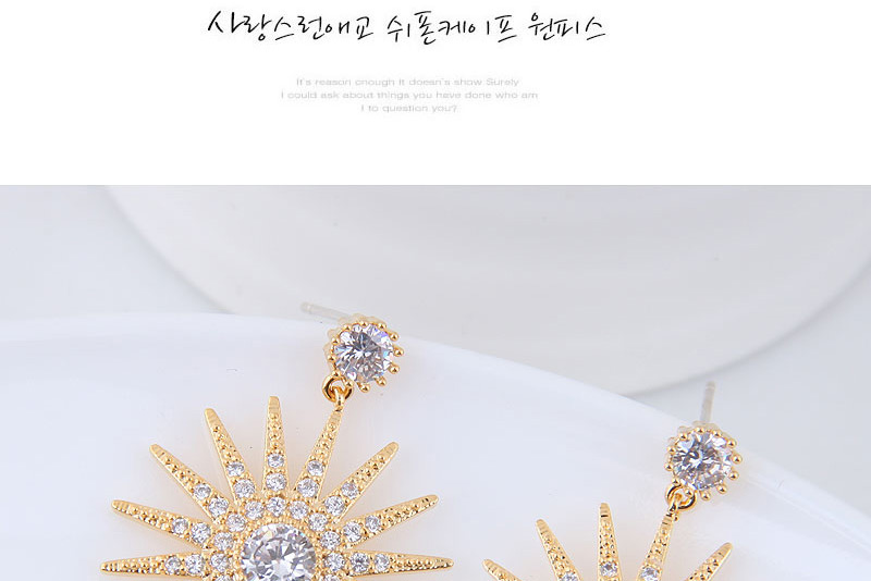 Fashion Rose Gold Flower Shape Design Earrings,Stud Earrings
