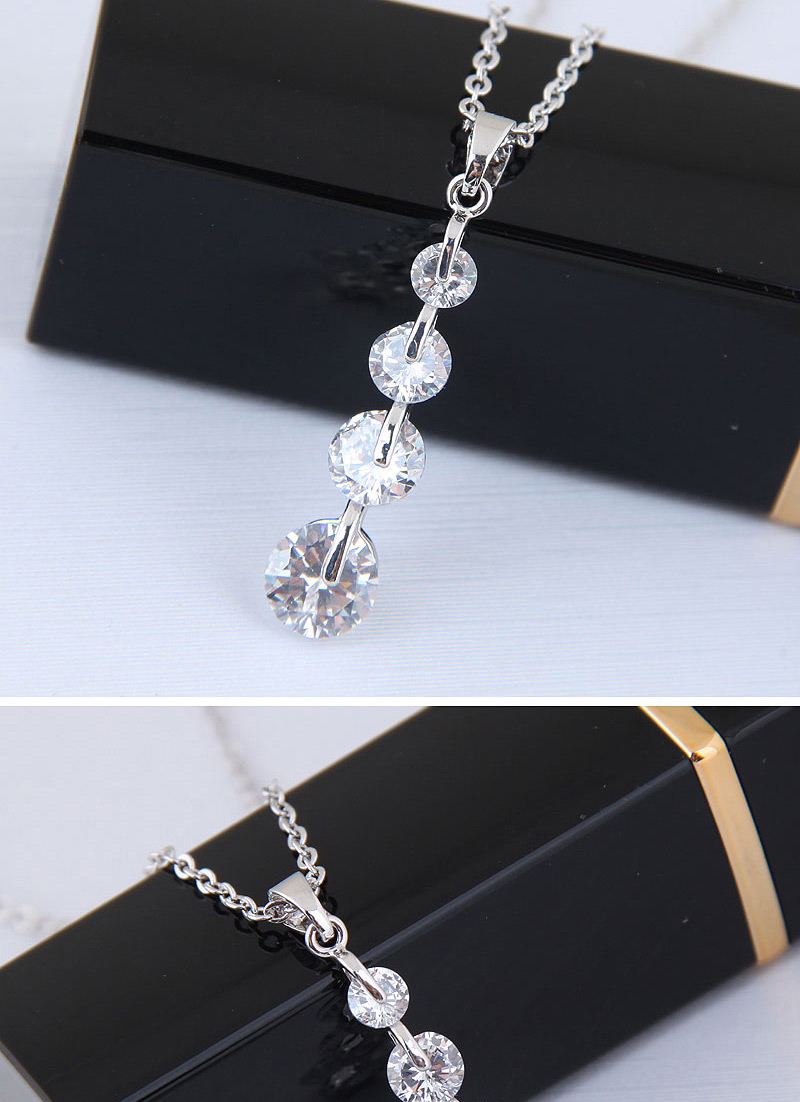 Fashion Silver Color Round Shape Decorated Necklace,Necklaces