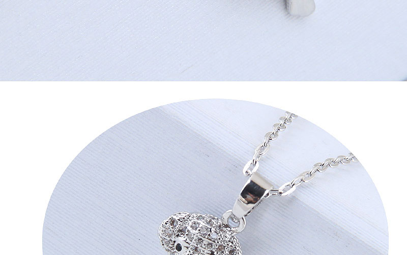 Fashion Silver Color Dog Shape Decorated Necklace,Necklaces