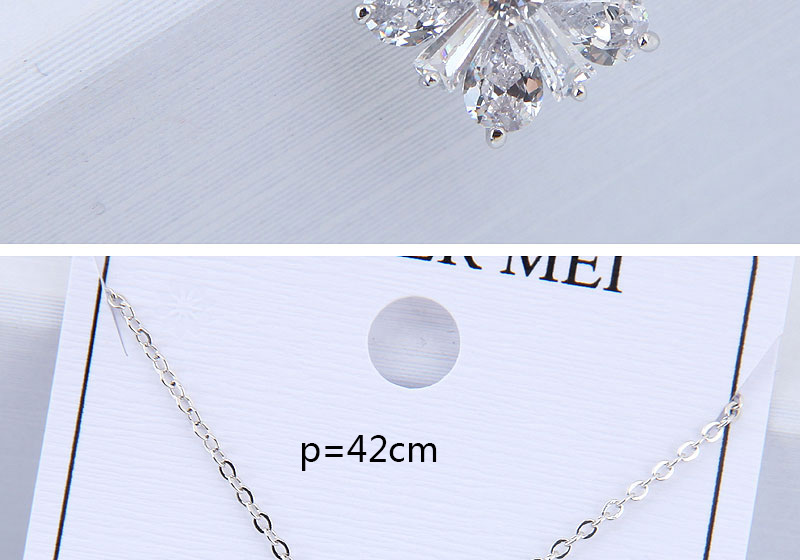 Fashion Silver Color Flower Shape Decorated Necklace,Pendants