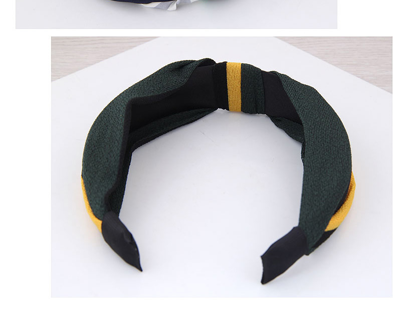 Fashion Green+black Stripe Pattern Decorated Hairband,Head Band