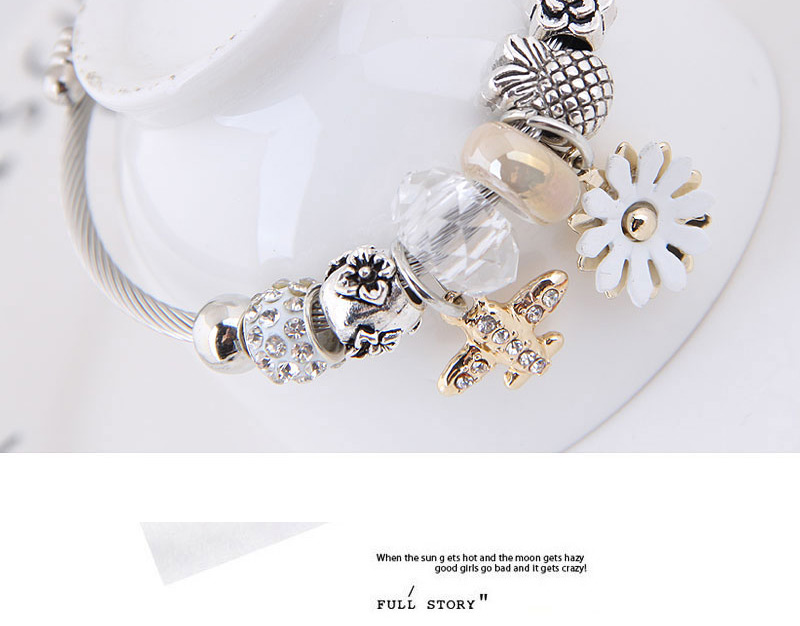 Fashion White Plane Shape Decorated Bracelet,Fashion Bangles