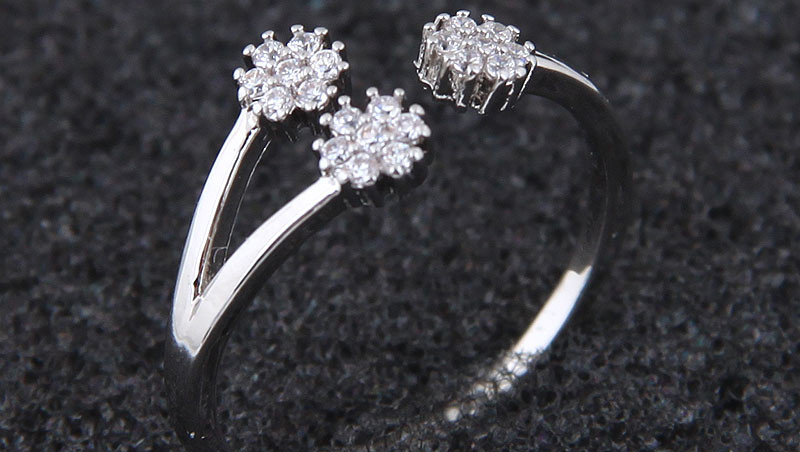 Simple Silver Color Flower Shape Decorated Ring,Fashion Rings