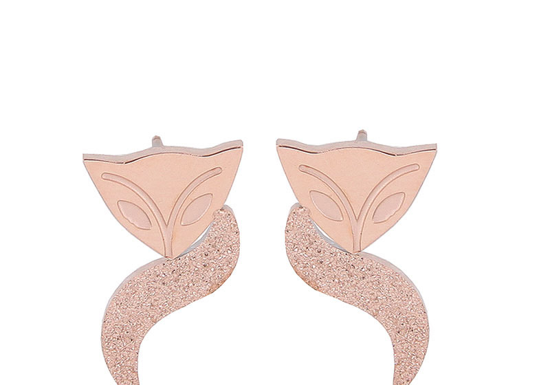 Fashion Rose Gold Owl Shape Decorated Earrings,Earrings