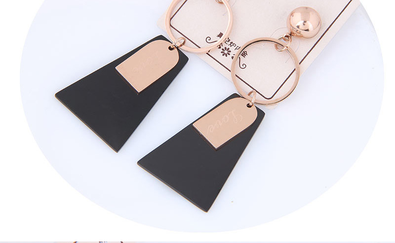 Fashion Rose Gold Color Matching Decorated Earrings,Earrings