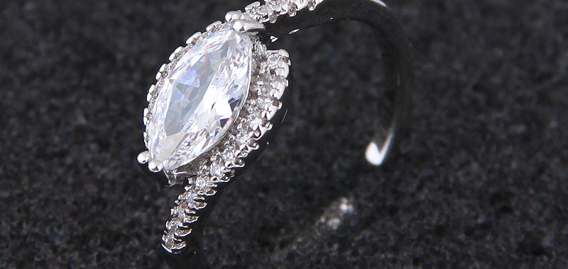 Simple Silver Color Diamond Decorated Ring,Fashion Rings