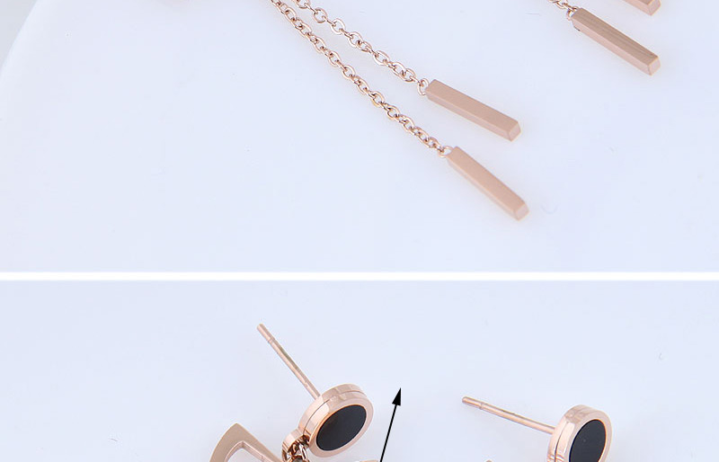 Fashion Rose Gold Bowknot Shape Decorated Earrings,Earrings