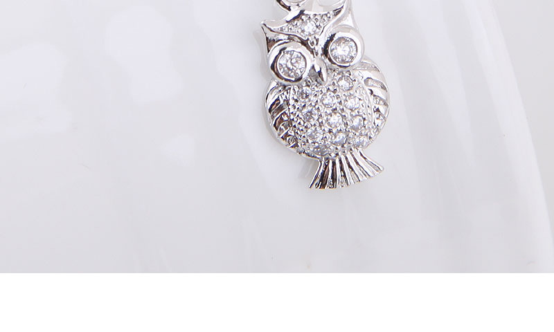 Elegant Silver Color Owl Shape Decorated Necklace,Necklaces