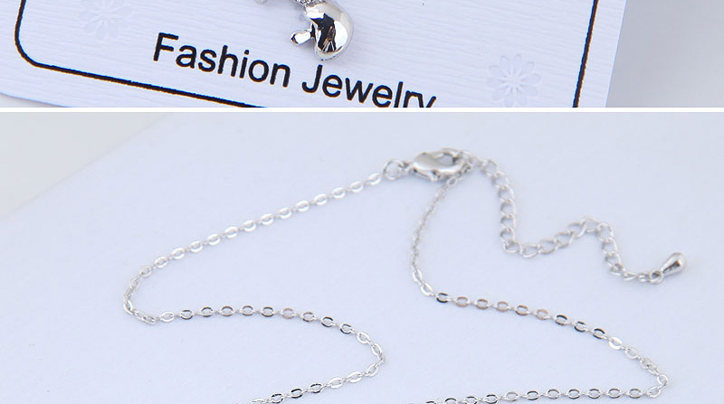 Elegant Silver Color Mushroom Shape Decorated Necklace,Necklaces