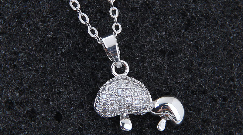 Elegant Silver Color Mushroom Shape Decorated Necklace,Necklaces