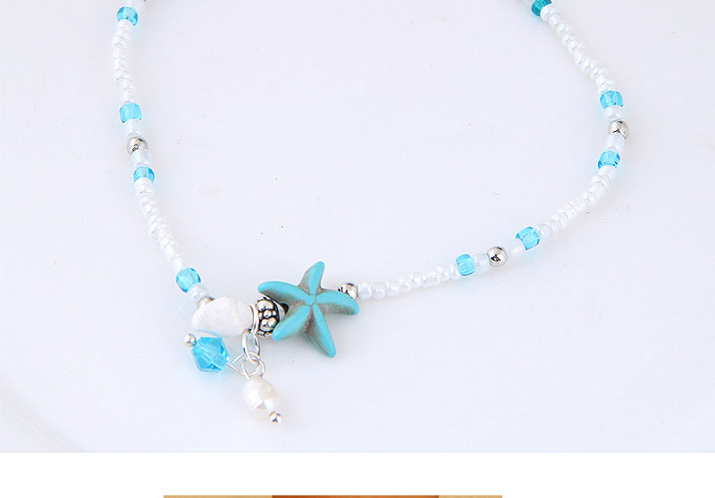 Elegant White+silver Color Starfish&seashell Decorated Anklte,Fashion Anklets