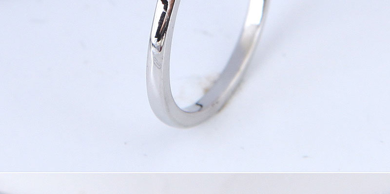 Elegant Silver Color Pure Color Design Heart Shape Ring,Fashion Rings