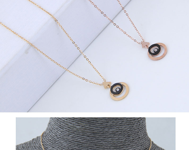 Fashion Gold Color Triangle Shape Decorated Necklace,Necklaces
