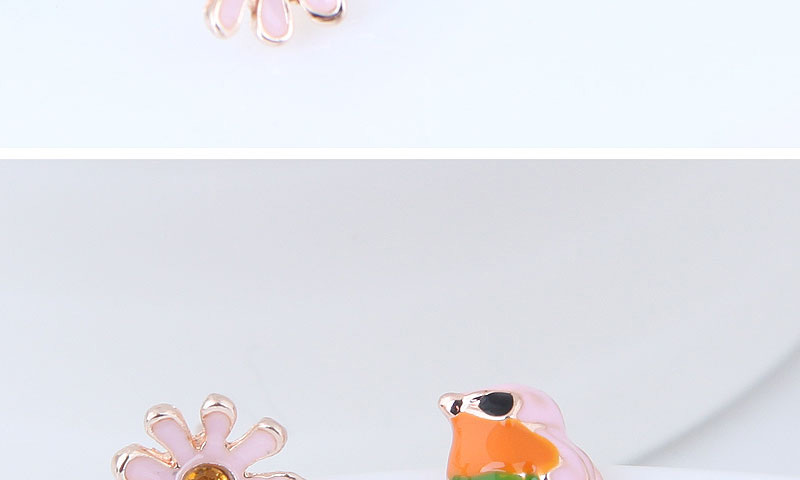 Fashion Multi-color Bird&flower Shape Decorated Earrings,Stud Earrings