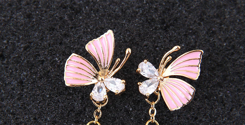 Sweet Yellow Butterfly Decorated Long Earrings,Stud Earrings