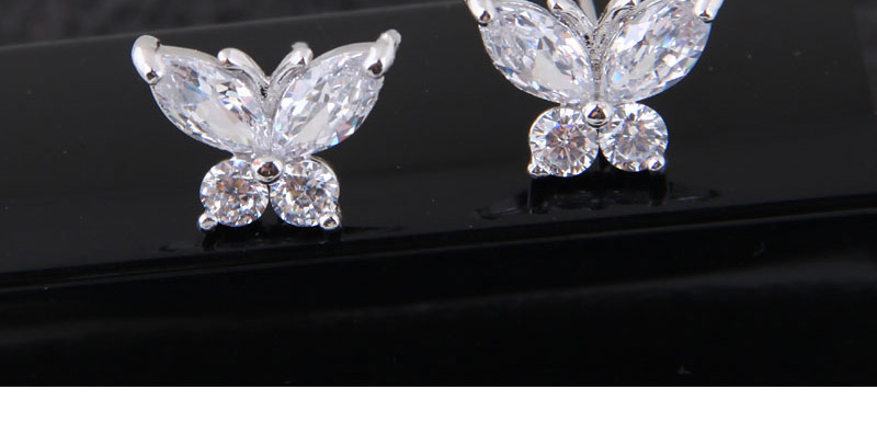 Sweet Silver Color Butterfly Shape Design Pure Color Earrings,Stud Earrings