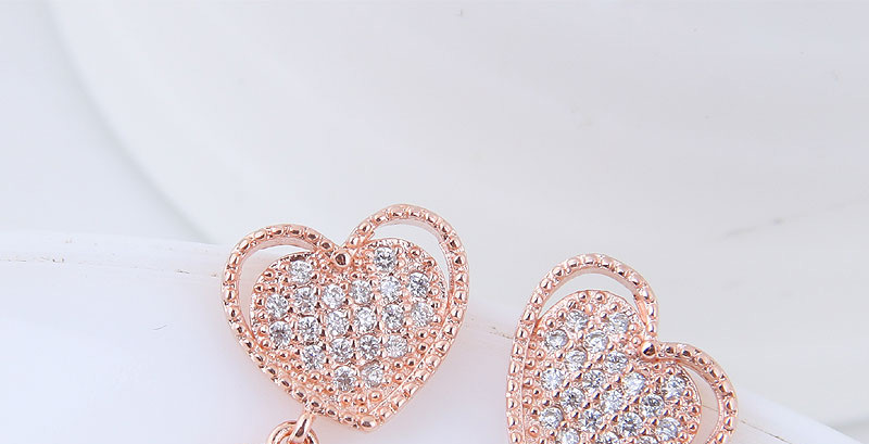 Sweet Silver Color Double Heart Shape Design Earrings,Stud Earrings