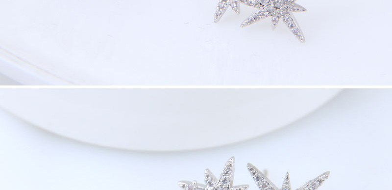 Sweet Silver Color Bauhinia Shape Design Earrings,Stud Earrings