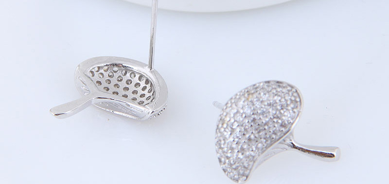 Sweet Silver Color Mushroom Shape Design Pure Color Earrings,Stud Earrings