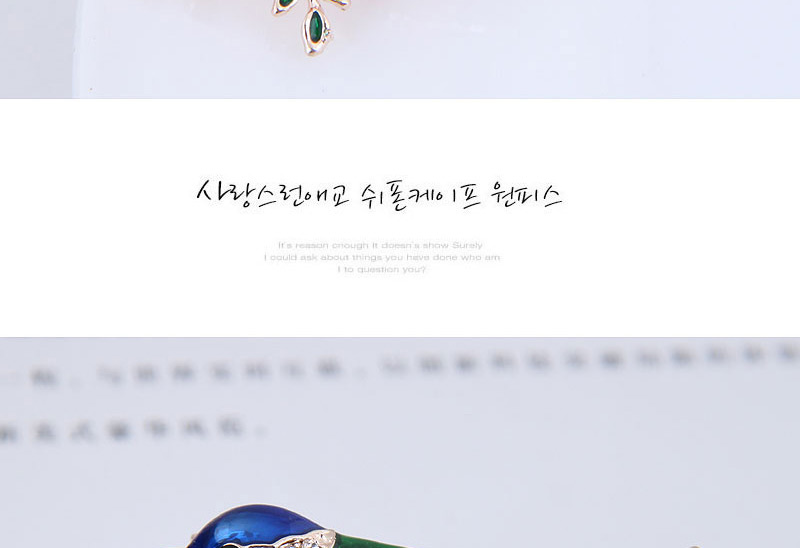 Elegant Rose Gold Magpie Shape Design Simple Brooch,Korean Brooches