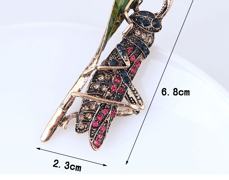 Elegant Gold Color Full Diamond Design Insect Shape Brooch,Korean Brooches