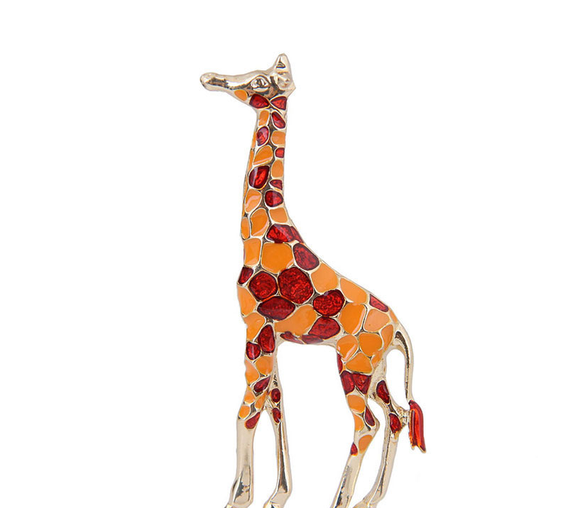 Elegant Multi-color Giraffe Shape Design Color Mathcing Brooch,Korean Brooches