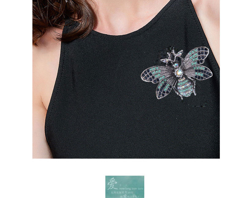 Elegant Pale Blue Full Diamond Design Butterfly Shape Brooch,Korean Brooches