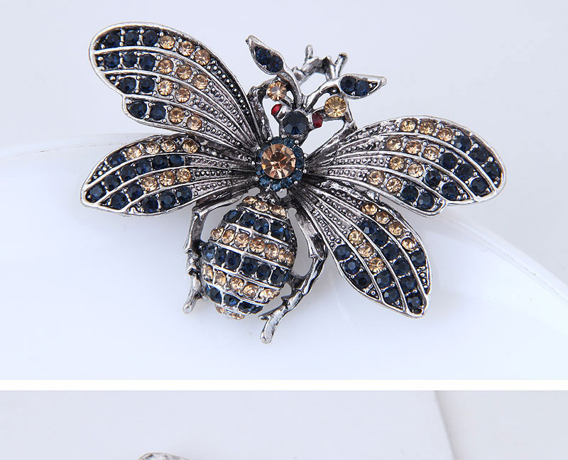 Elegant Black Full Diamond Design Butterfly Shape Brooch,Korean Brooches