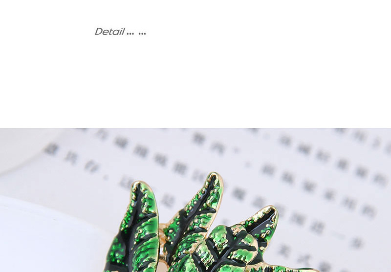 Elegant Green Spinach Shape Design Pure Color Brooch,Korean Brooches