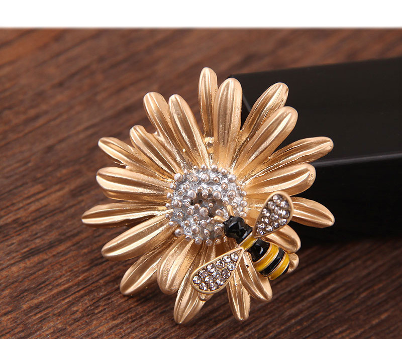 Elegant Gold Color Bee&flower Shape Decorated Brooch,Korean Brooches