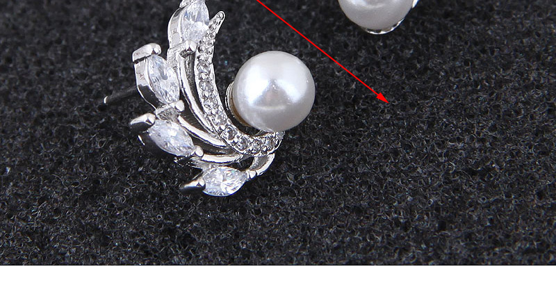 Fashion White Full Diamond Decorated Earrings,Stud Earrings