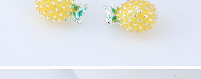 Fashion Yellow Pineapple Shape Decorated Earrings,Stud Earrings