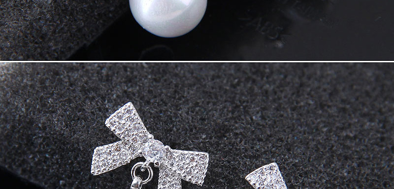 Fashion White Bowknot Shape Decorated Earrings,Stud Earrings
