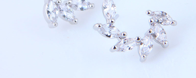 Fashion White Diamond Decorated Earrings,Stud Earrings