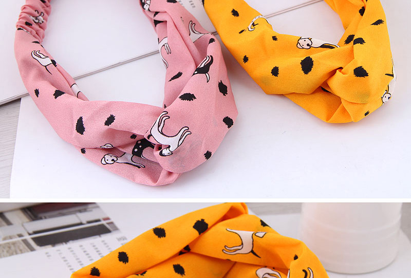 Fashion Pink Dogs Pattern Decorated Hairband,Hair Ribbons